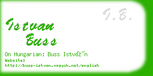 istvan buss business card